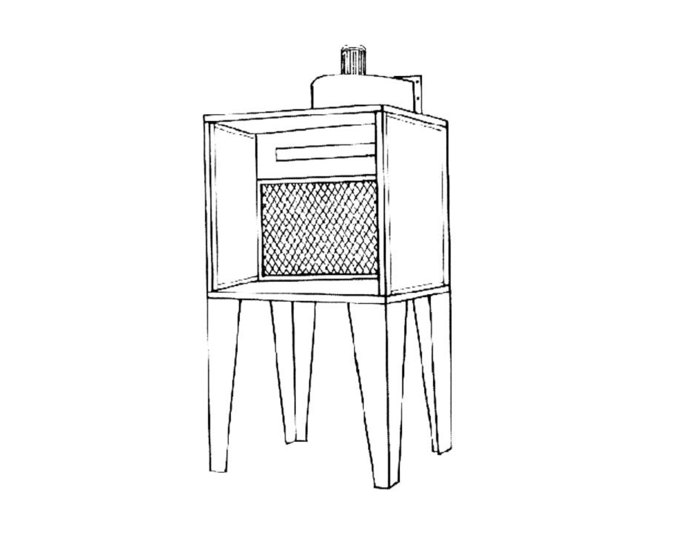 cabina di verniciatura a secco