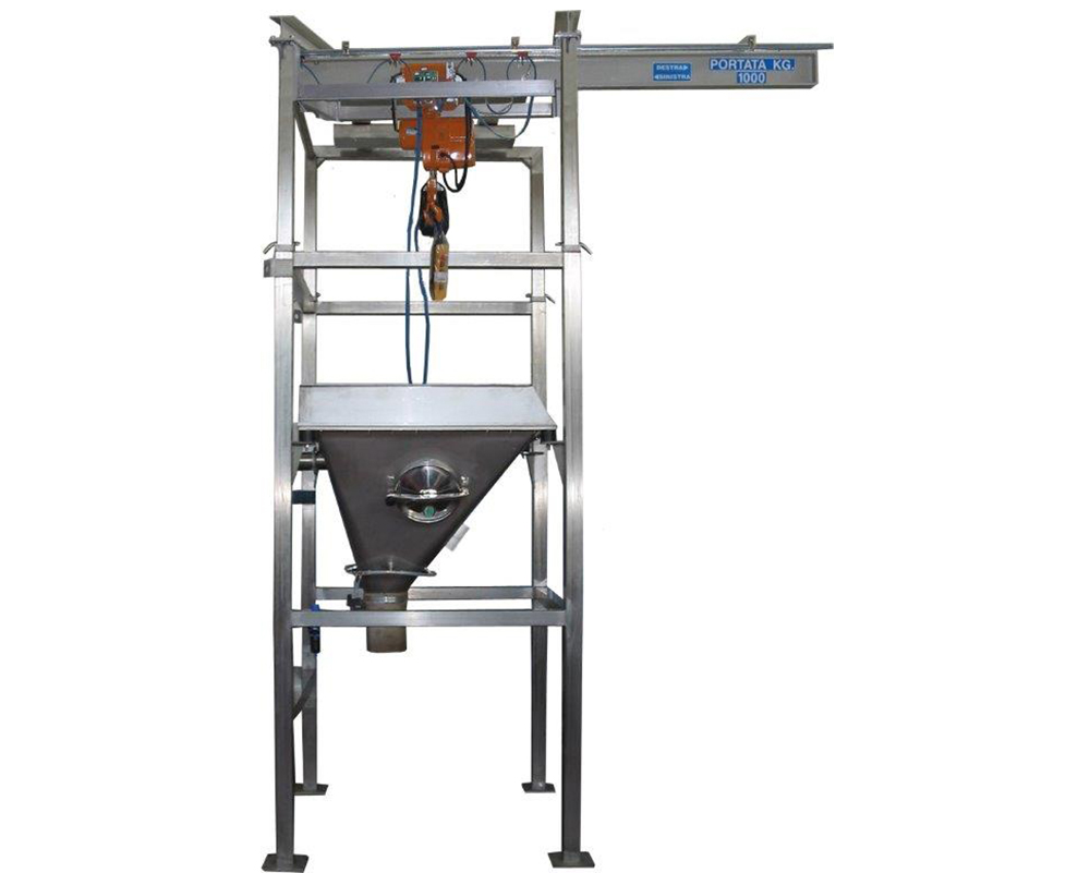 Gruppo svuota big bag con paranco